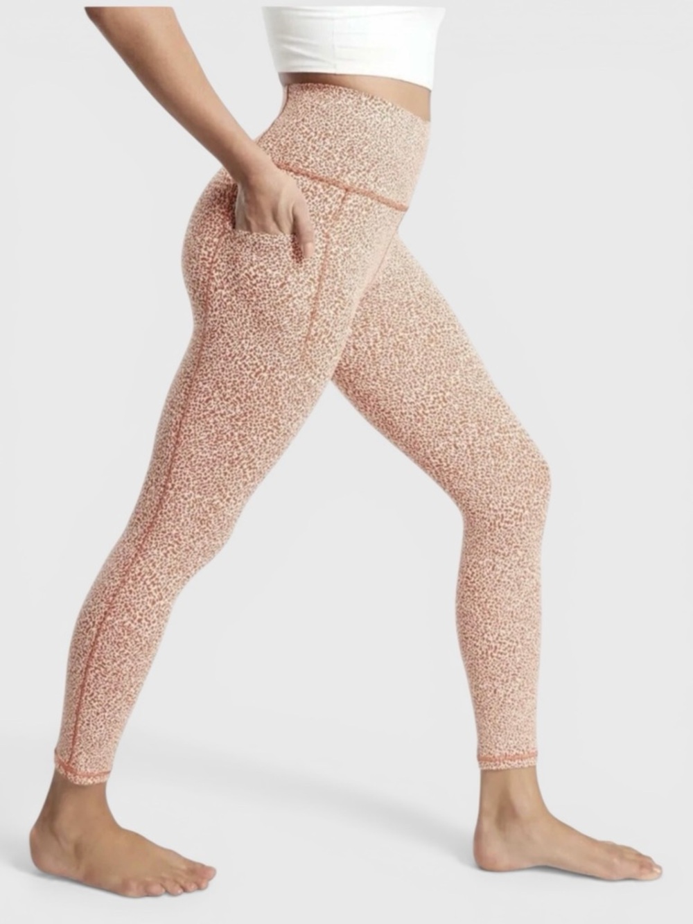 407 NEW! Athleta Salutation Stash II Textured Tight Leggings with Pockets